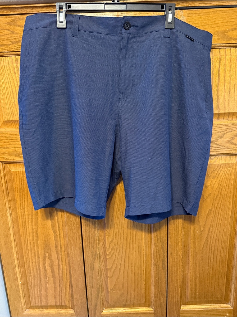 TravisMathew Navy Blue Flat-Front Golf Shorts-Size: 40”w/21”length